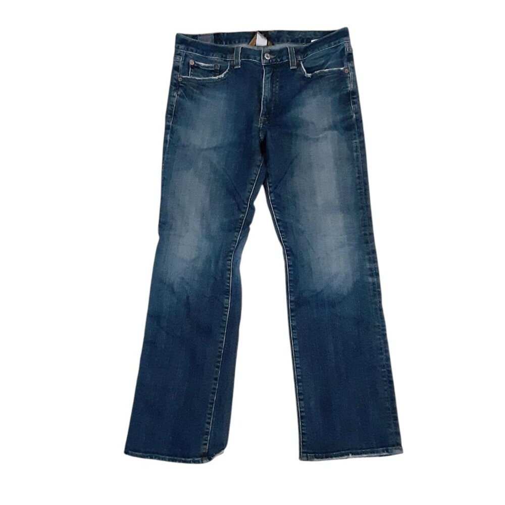 Lucky Brand Jeans by Gene Montesano Mens Size 31 (33x29) Distressed Short Inseam